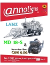 Lanz Mähdrescher MD 18 S & Mercedes Benz Motor OM 636 Bedienungsanleitungen & Wartungsanleitungen & Einstellanweisungen - annoligno 1001